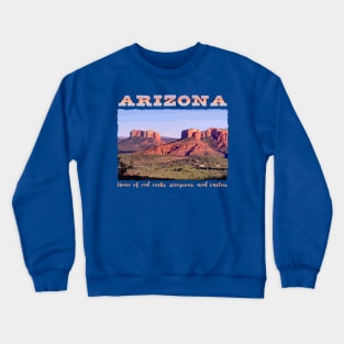 Arizona, Scenic with Red Rocks Crewneck Sweatshirt